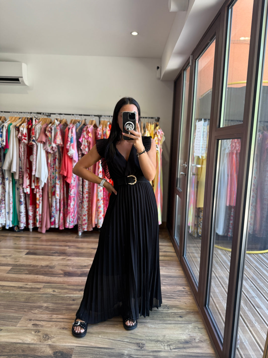 Robe longue Berenice noir PRECOMMANDE