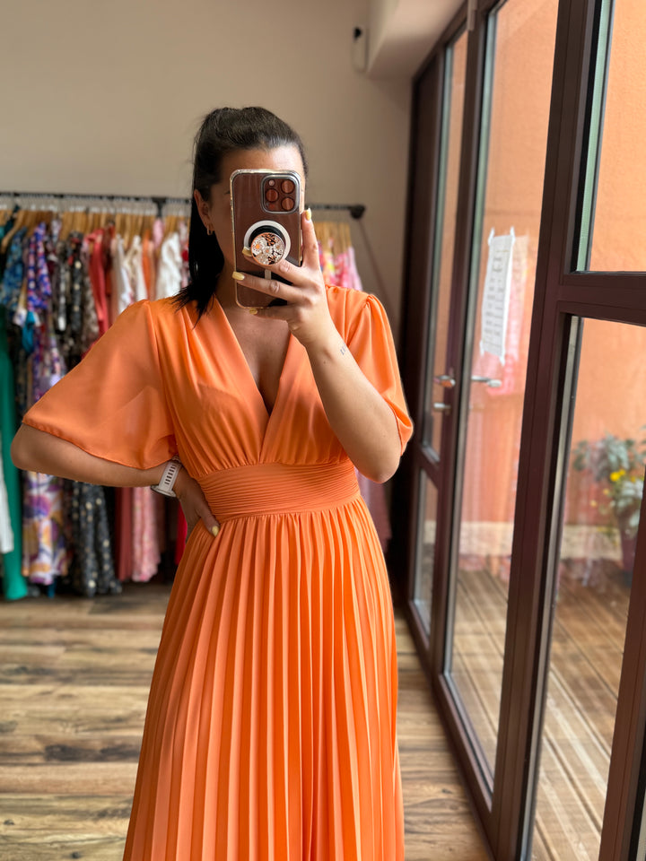 Robe longue Aglaé orange