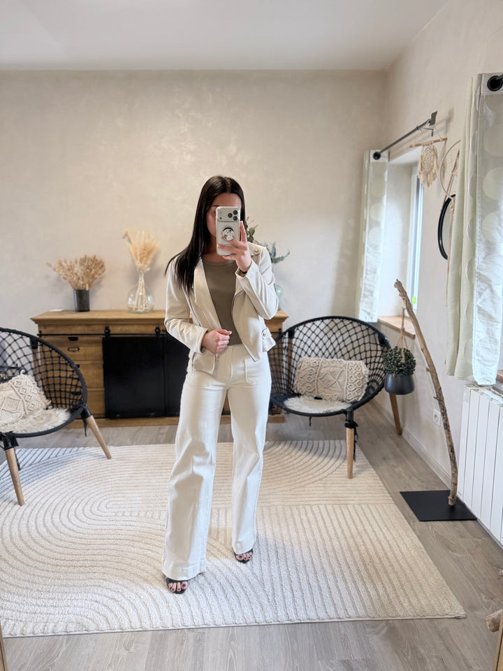 Veste suédine beige