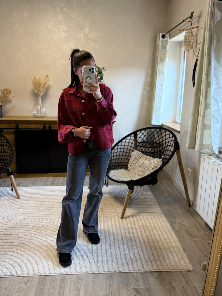 Gilet sans manches Mina bordeaux