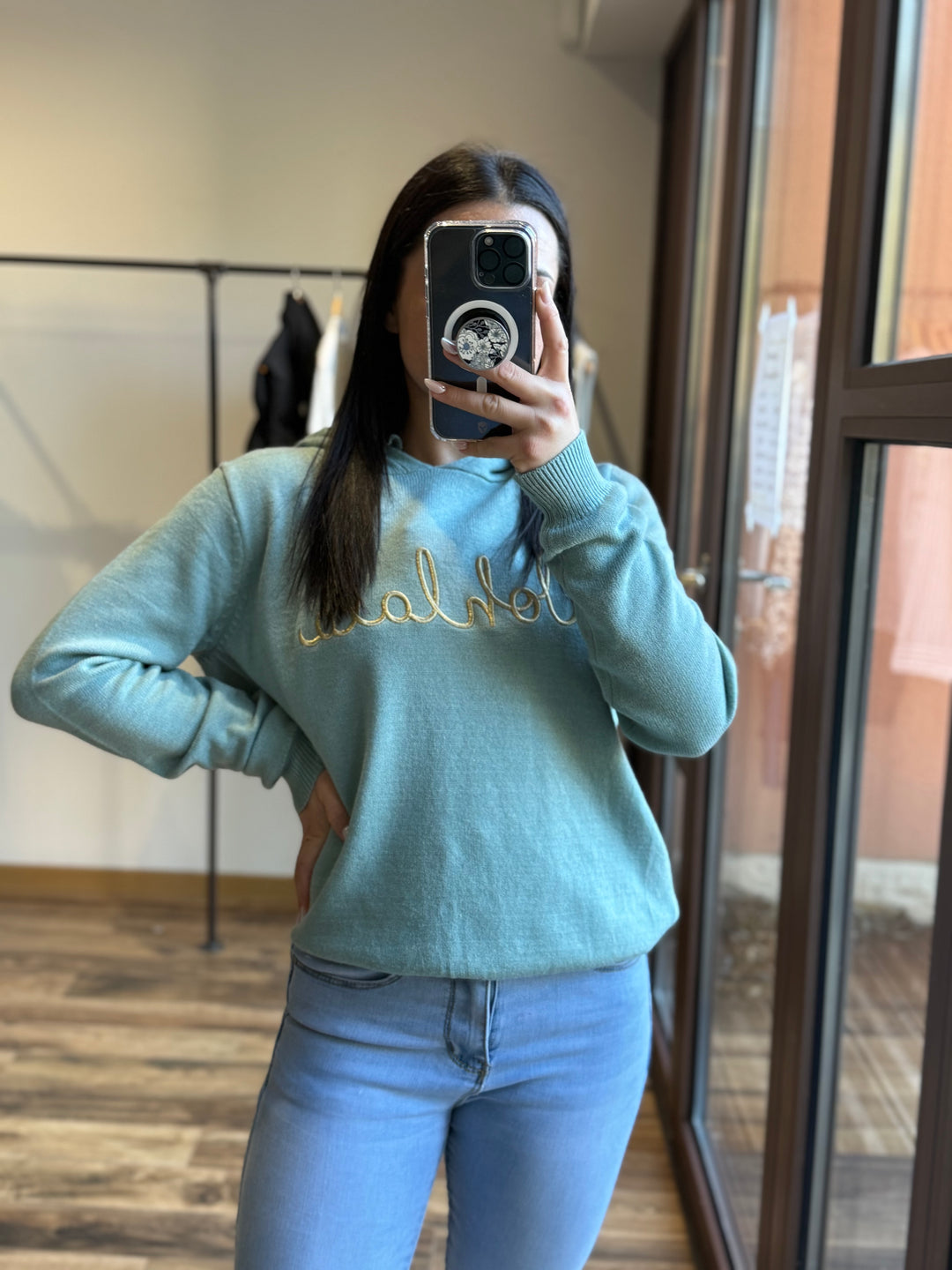 Pull ohlala vert céladon