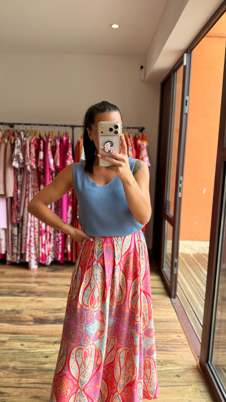 Top Odile bleu jean