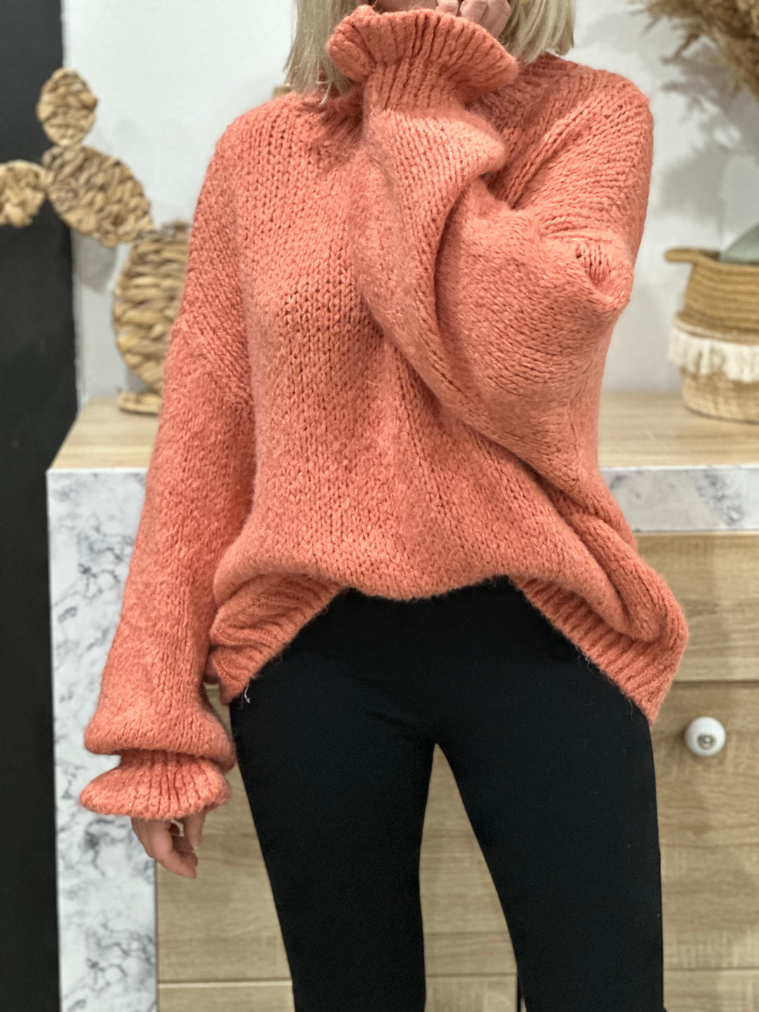 Pull Celia corail