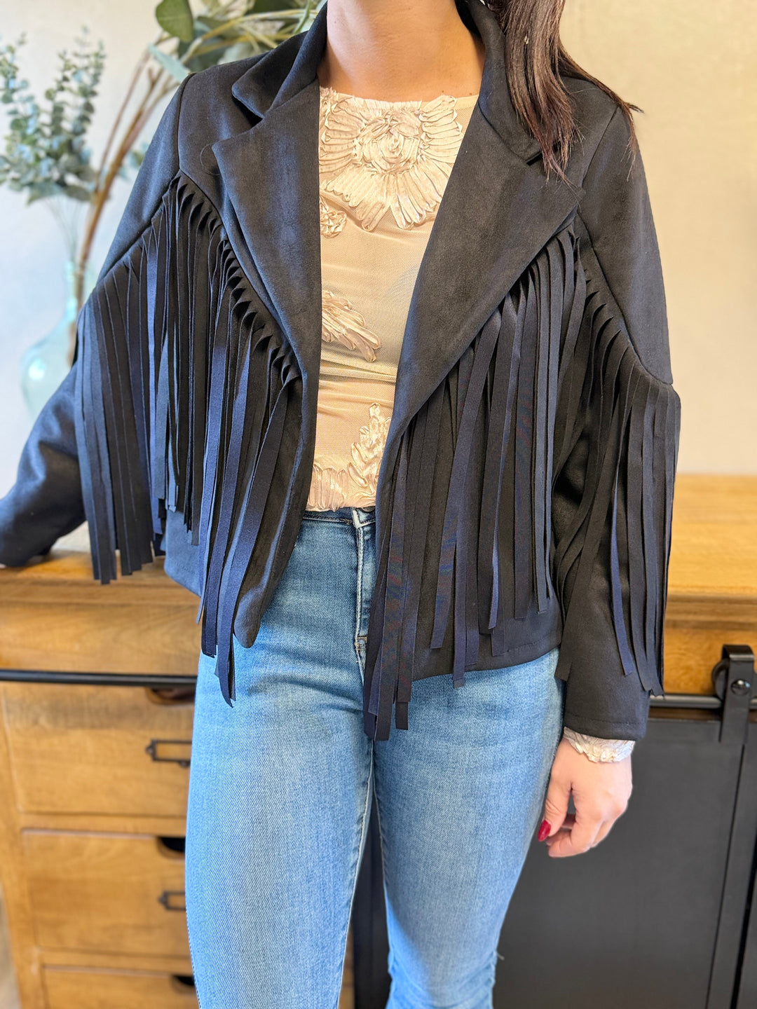 Veste à frange Yelle