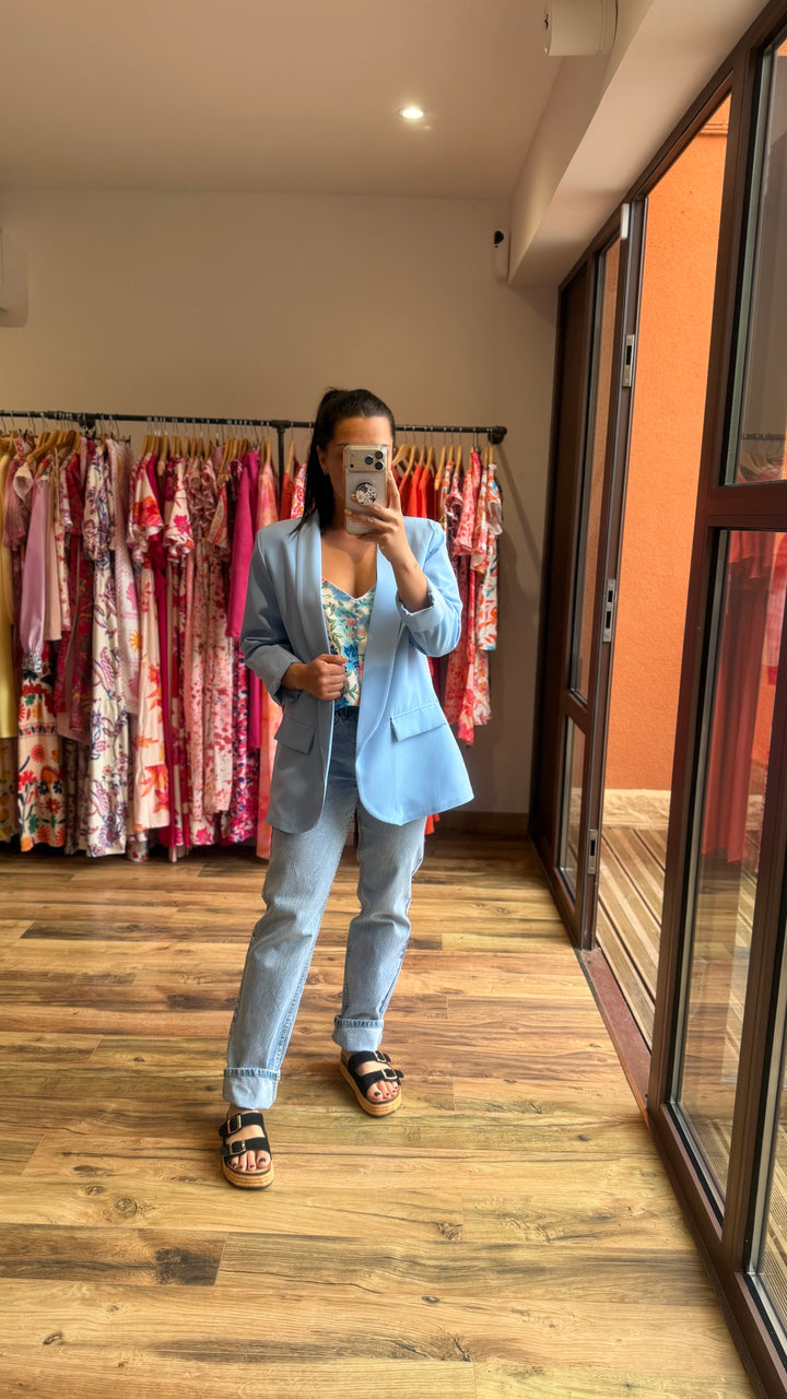 Blazer bleu ciel