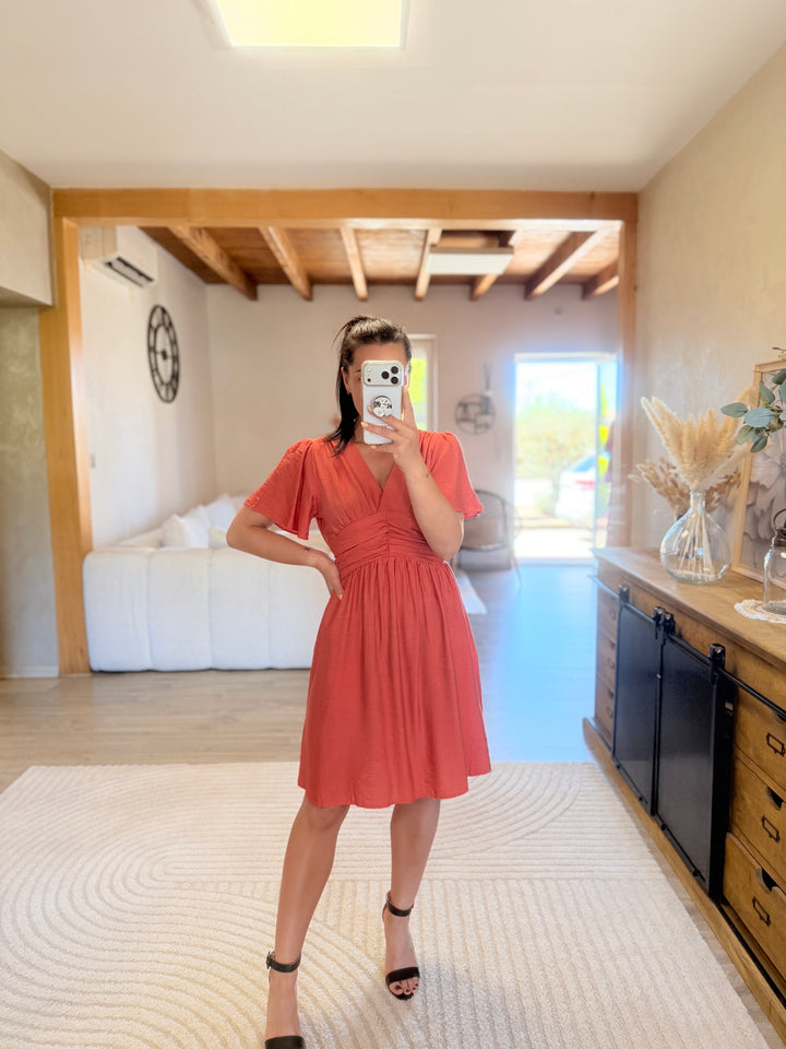 Robe Appo courte corail