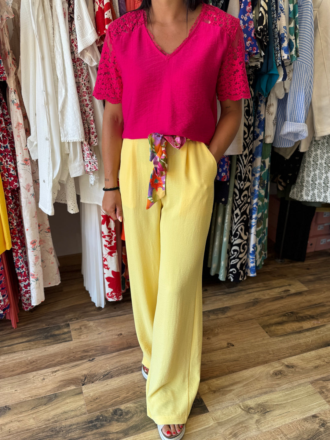 Pantalon Eliam jaune clair