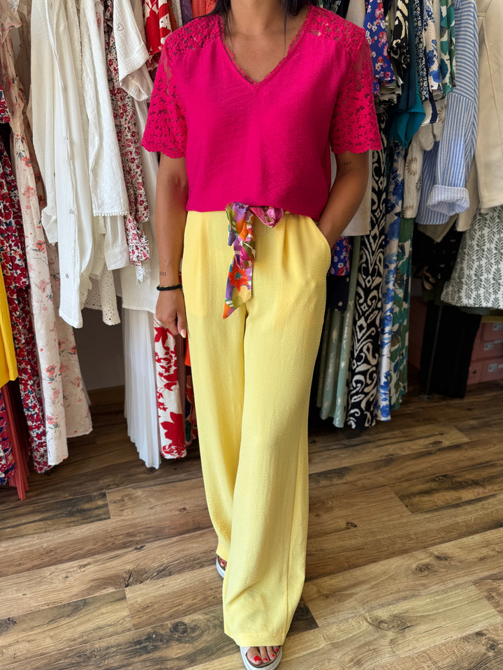 Pantalon Eliam jaune clair
