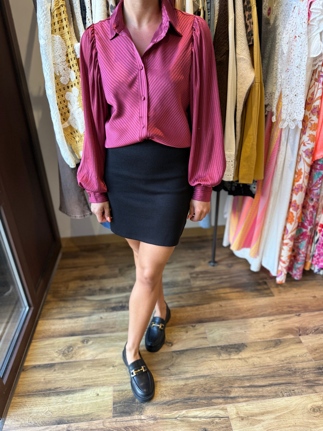 Chemise Lola bordeaux