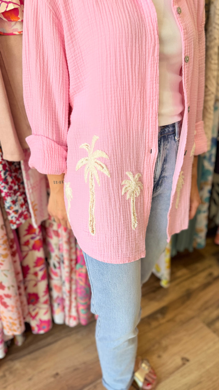 Chemise Palm rose