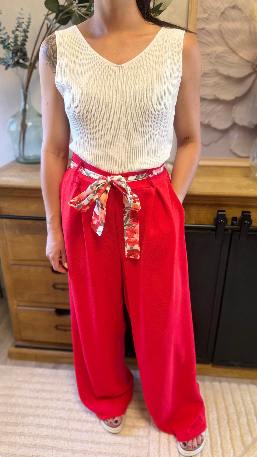Pantalon Candice rouge