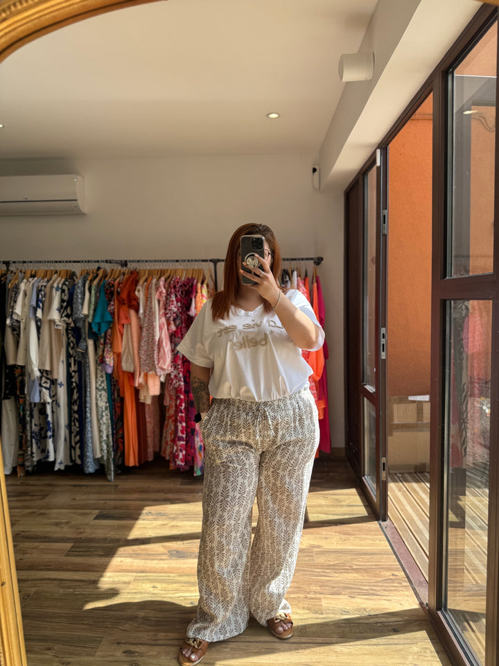 Pantalon Oria beige CURVY