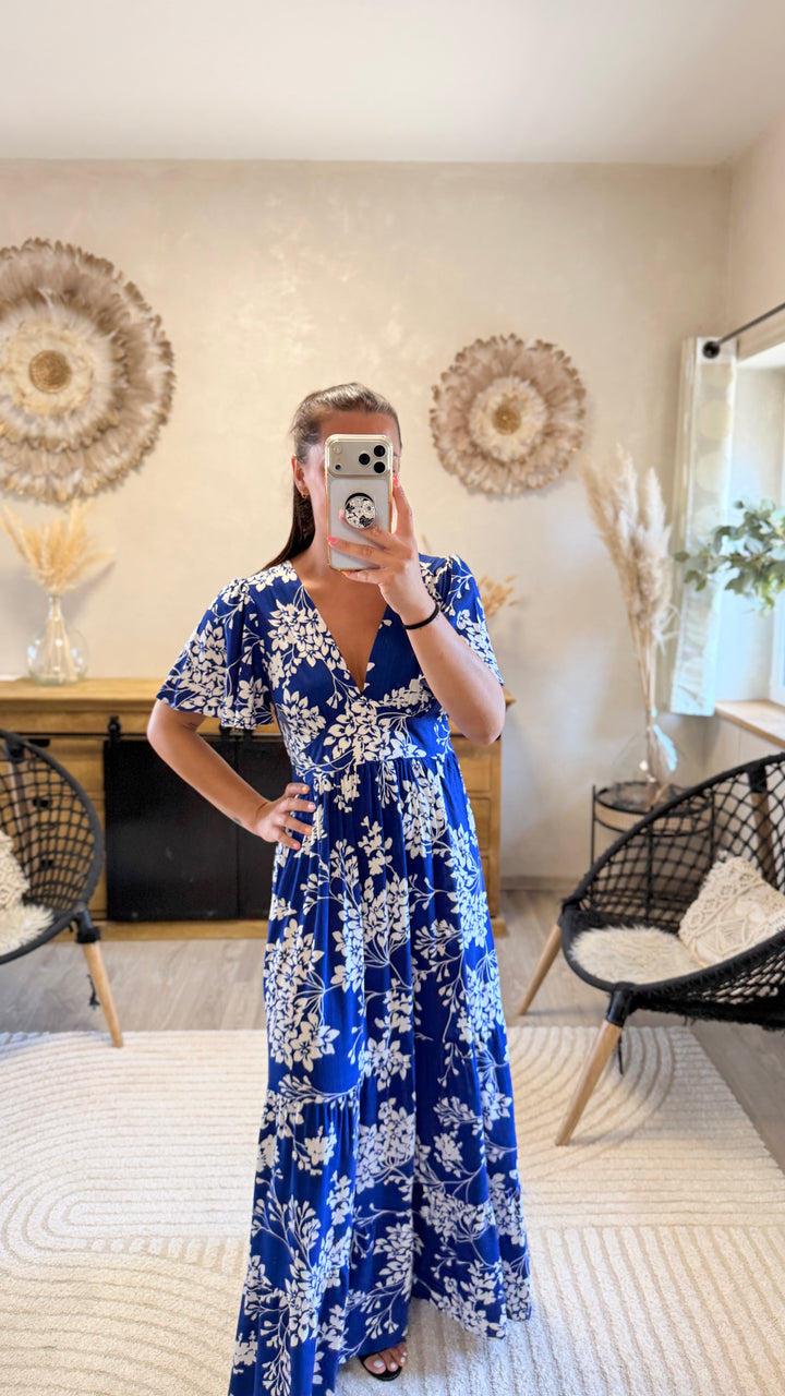Robe longue Mulan bleu