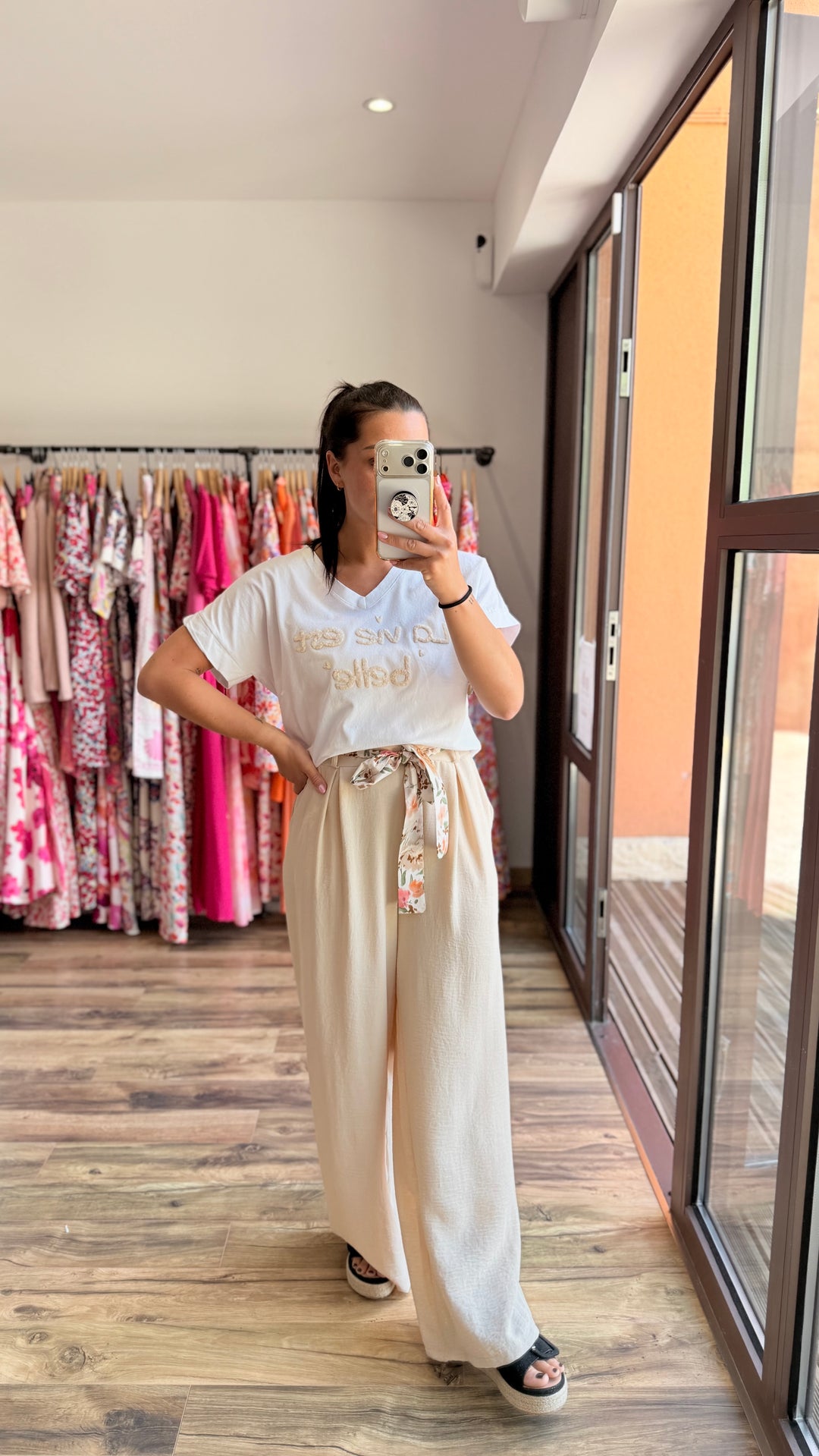 Pantalon Candice beige CURVY