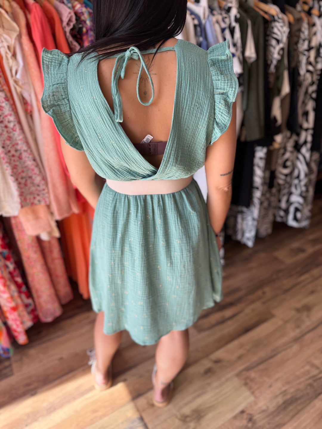 Robe Maya vert d’eau