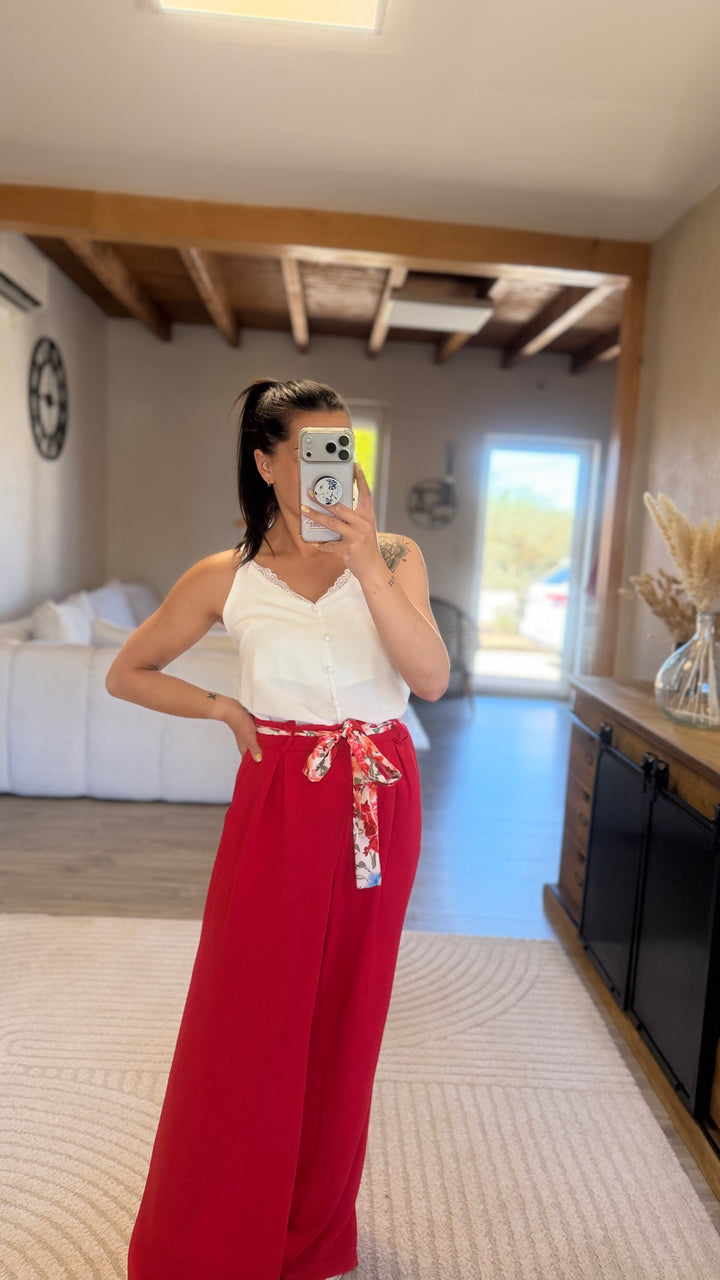 Pantalon Candice rouge