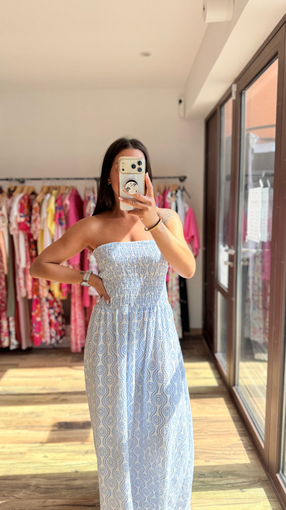Robe longue Dory bleu