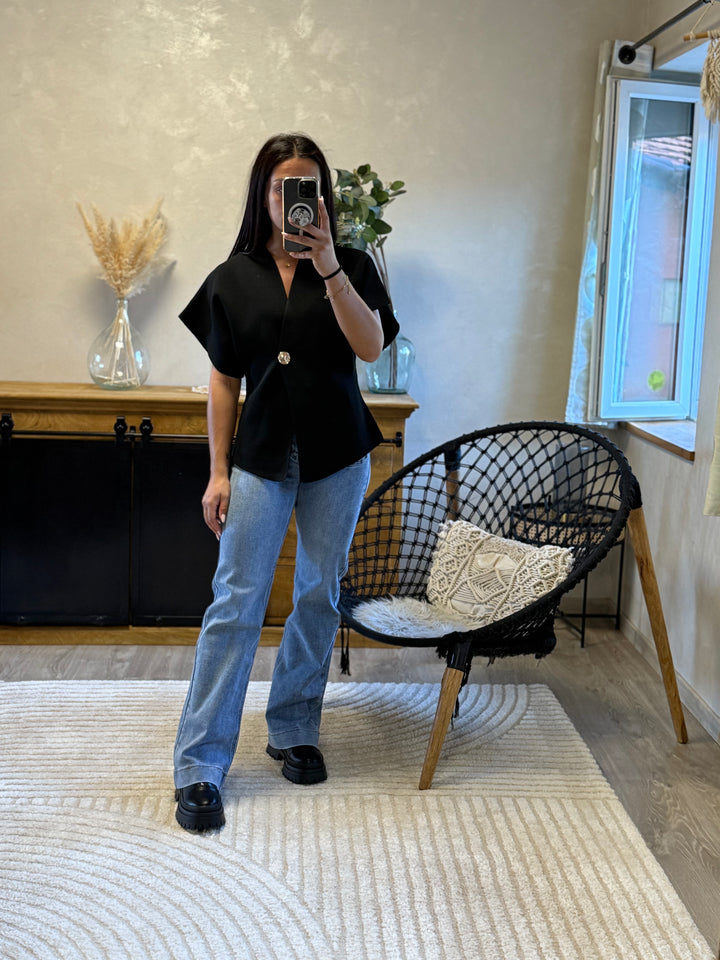 Gilet en maille Ophelia noir