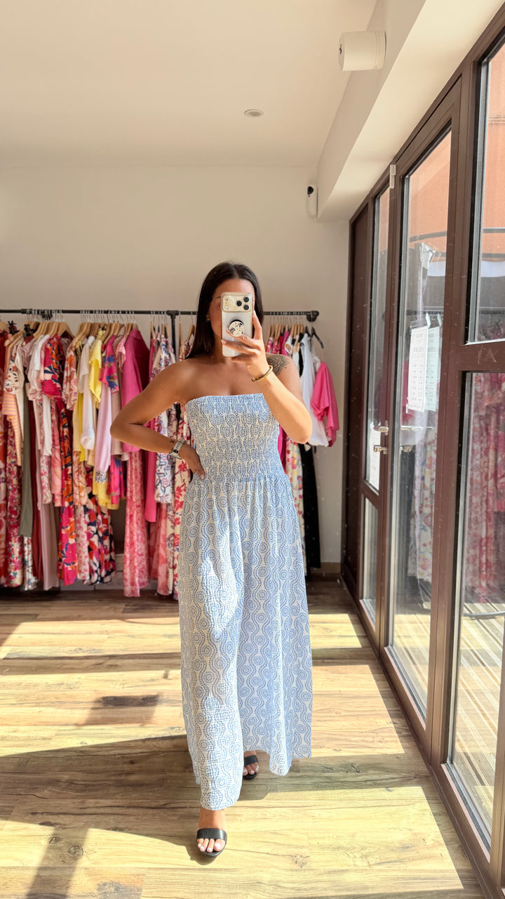 Robe longue Dory bleu