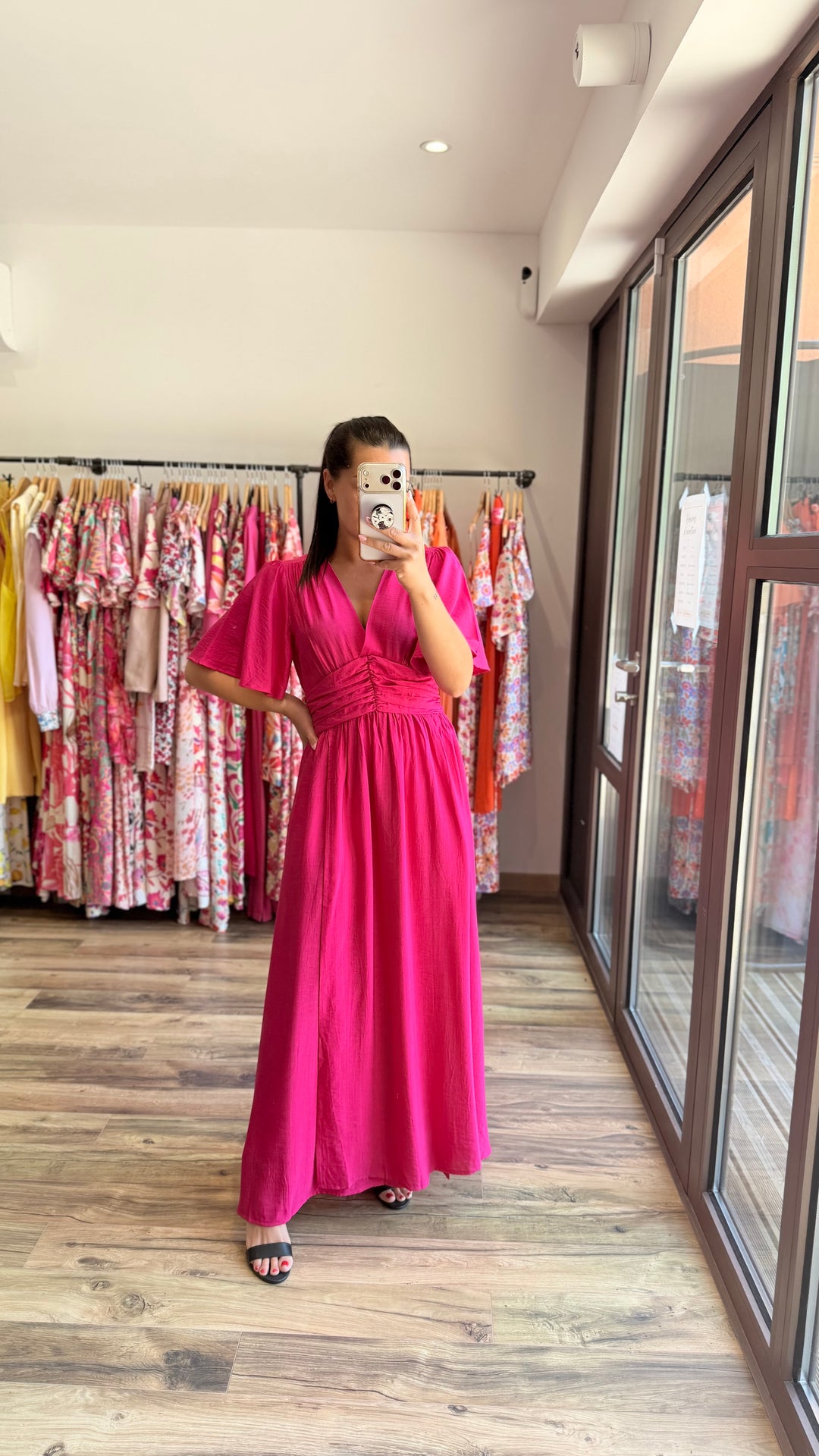 Robe longue Appo rose fuschia