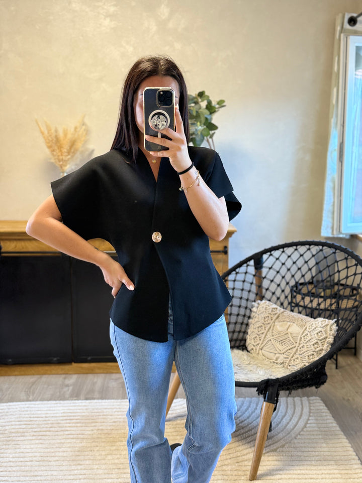 Gilet en maille Ophelia noir