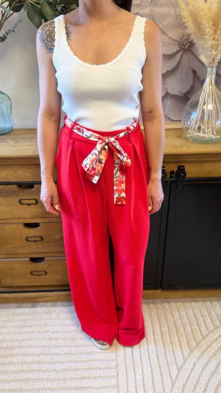 Pantalon Candice rouge