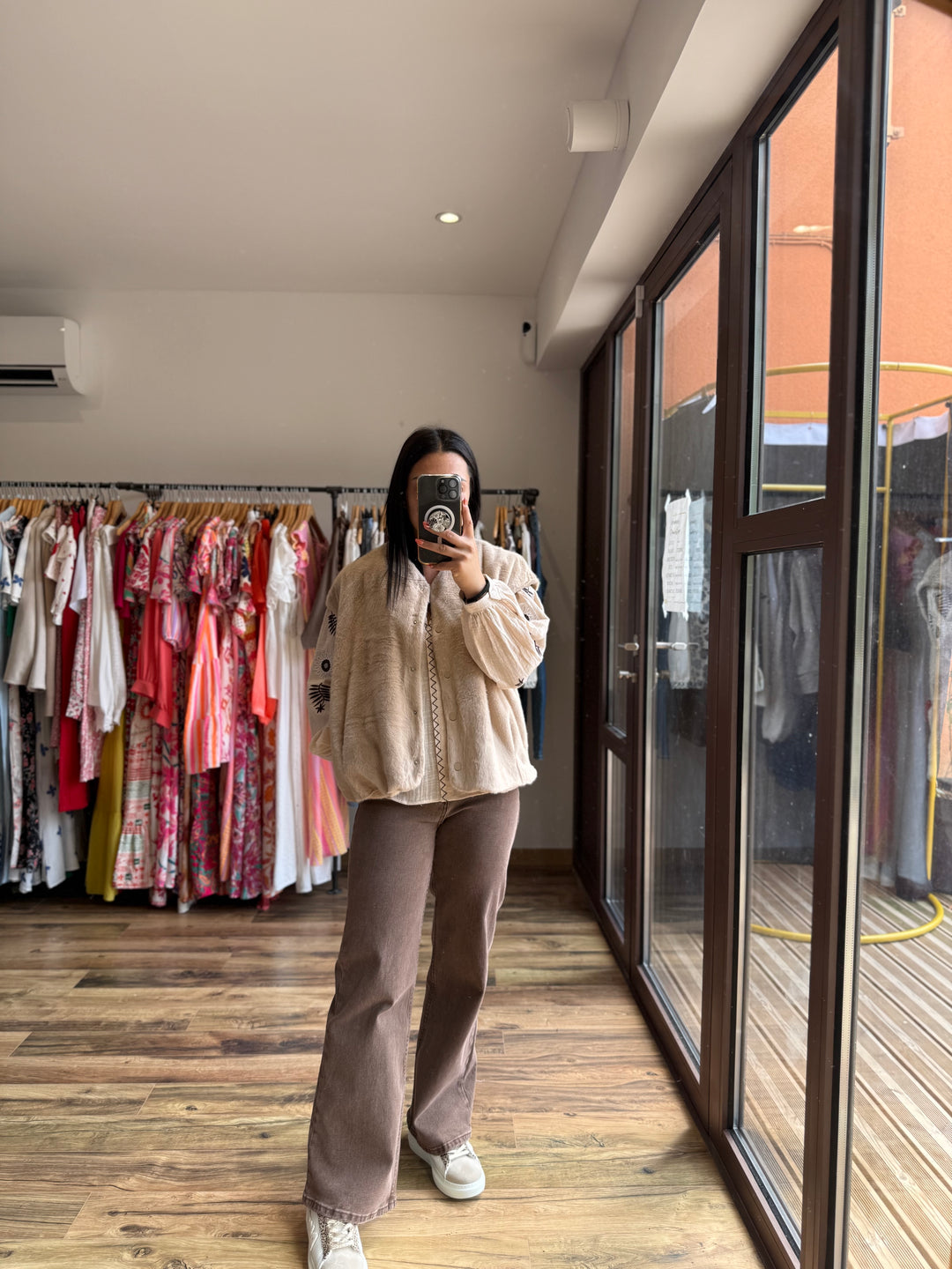 Veste fausse fourrure