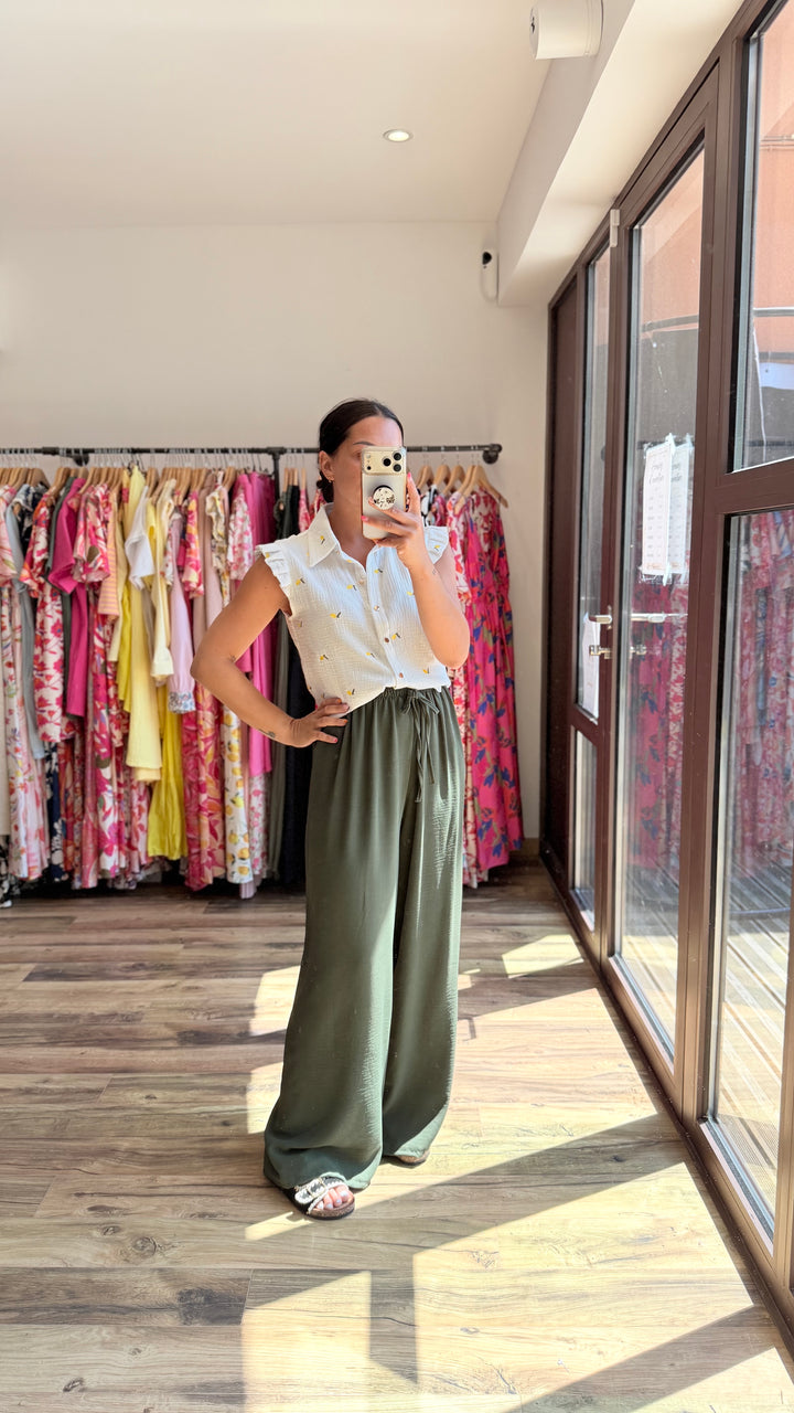 Pantalon Valentino kaki CURVY (Précommande expédition 6/07)