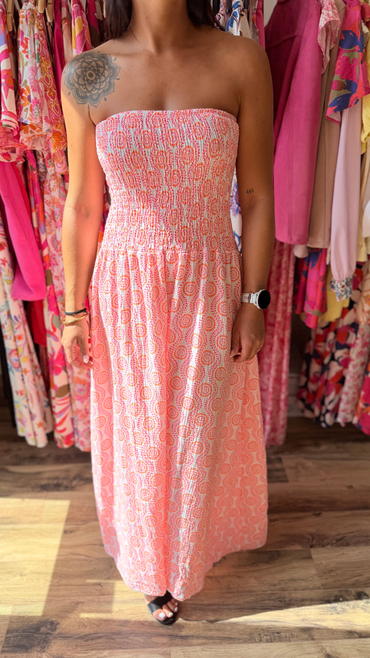 Robe longue Dory rose