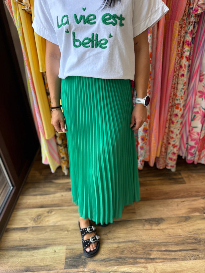 Teeshirt la vie est belle vert