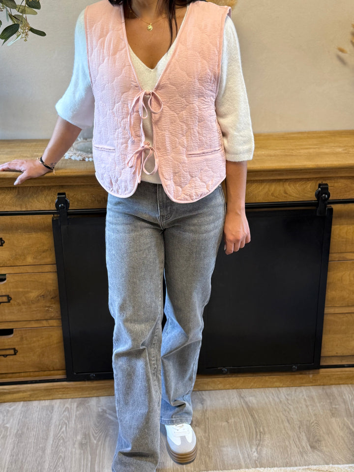 Gilet sans manches rose Emma