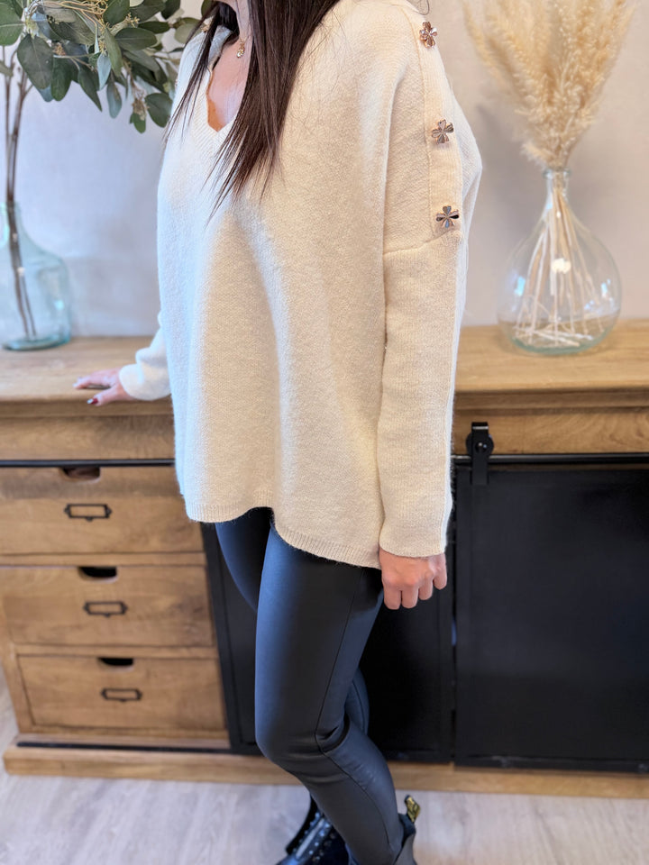 Pull Zoé beige