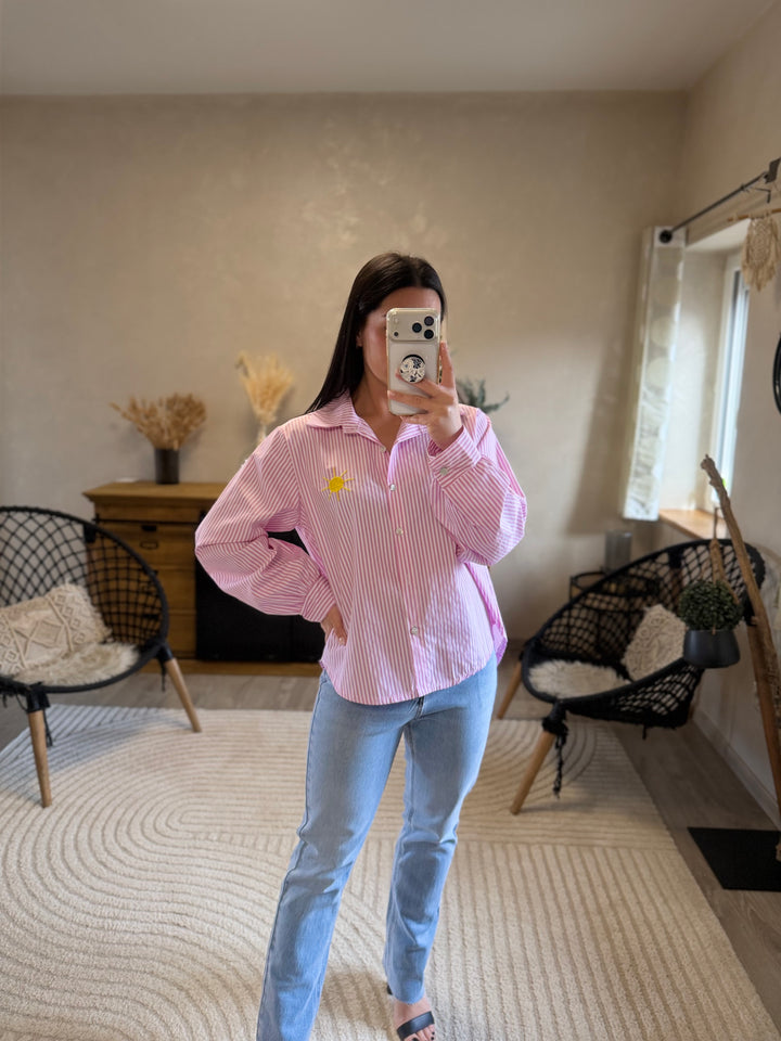 Chemise Saint-Tropez rose