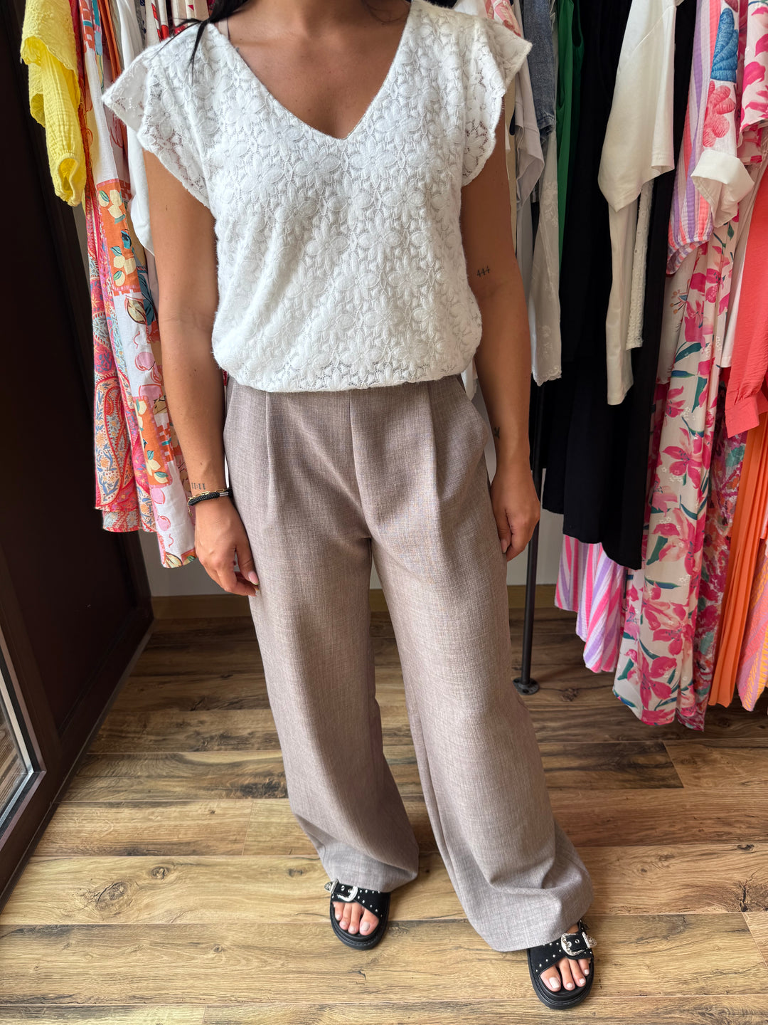 Pantalon Edy taupe