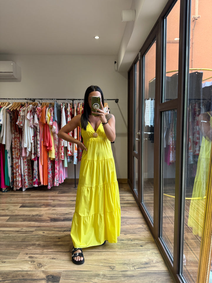 Robe longue Tristan jaune