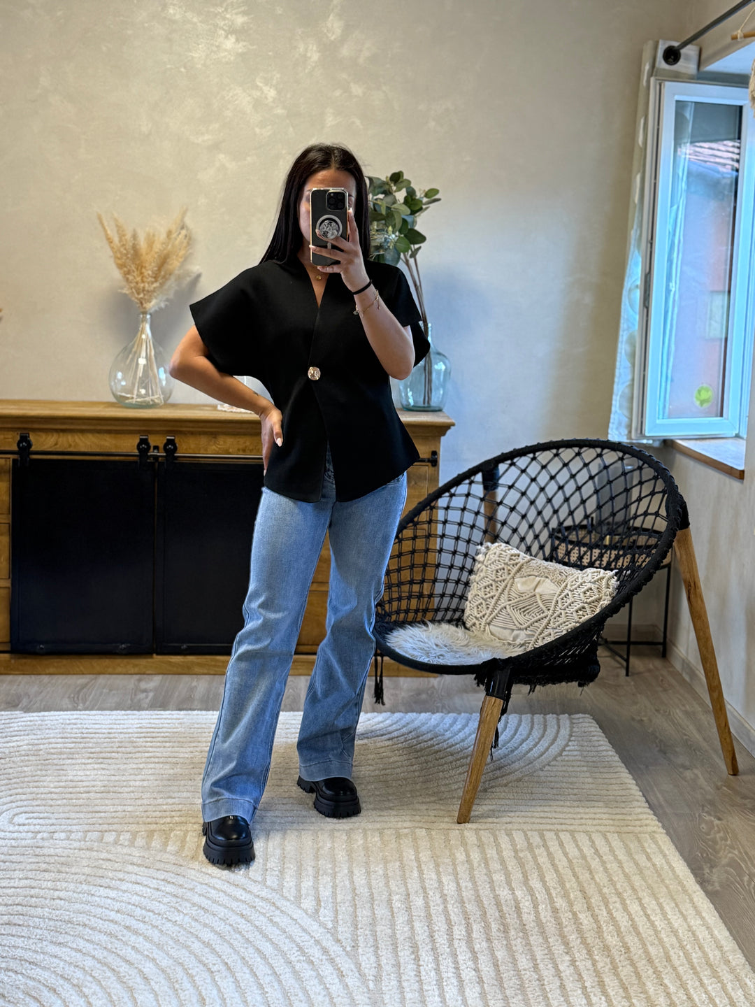 Gilet en maille Ophelia noir