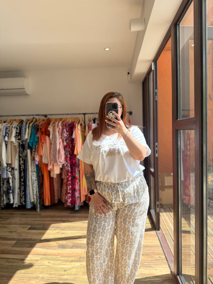 Pantalon Oria beige CURVY