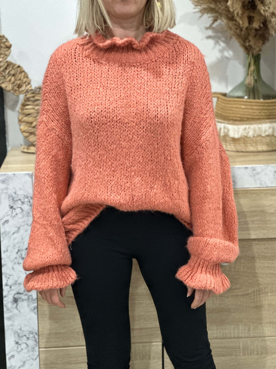Pull Celia corail