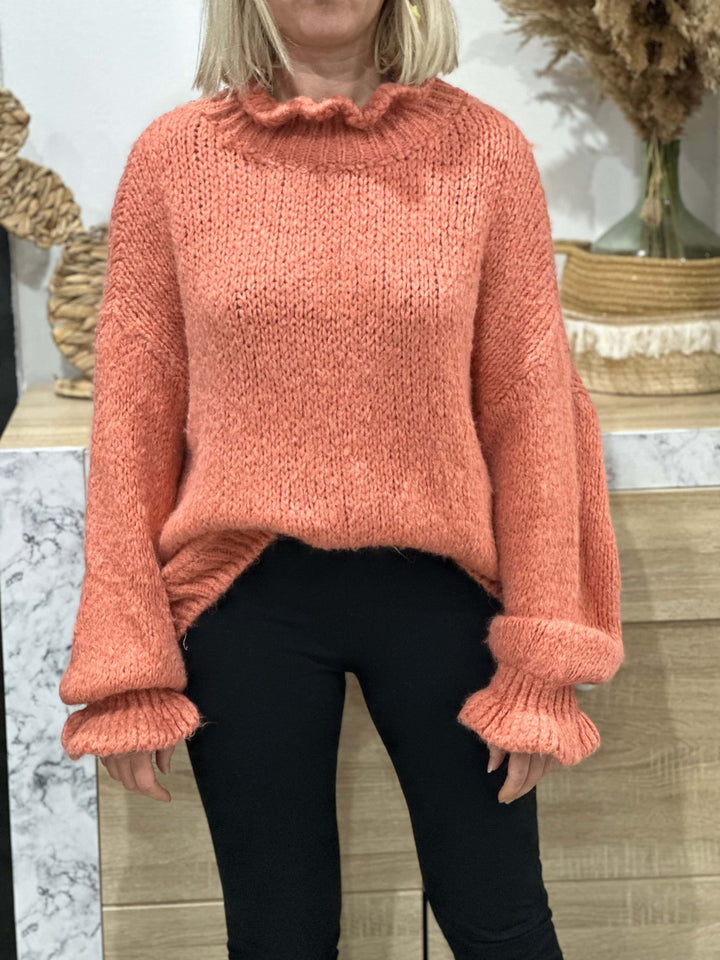 Pull Celia corail