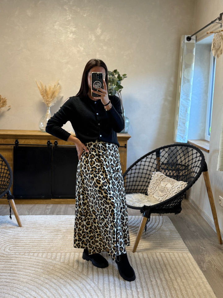 Jupe longue Léopard Ony
