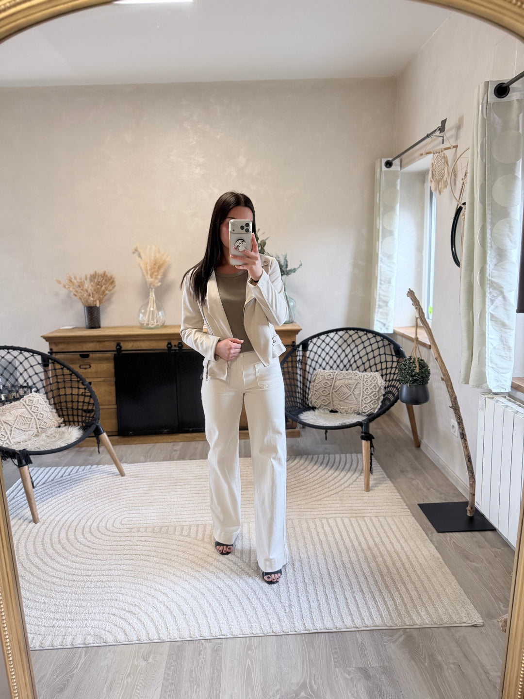 Veste suédine beige