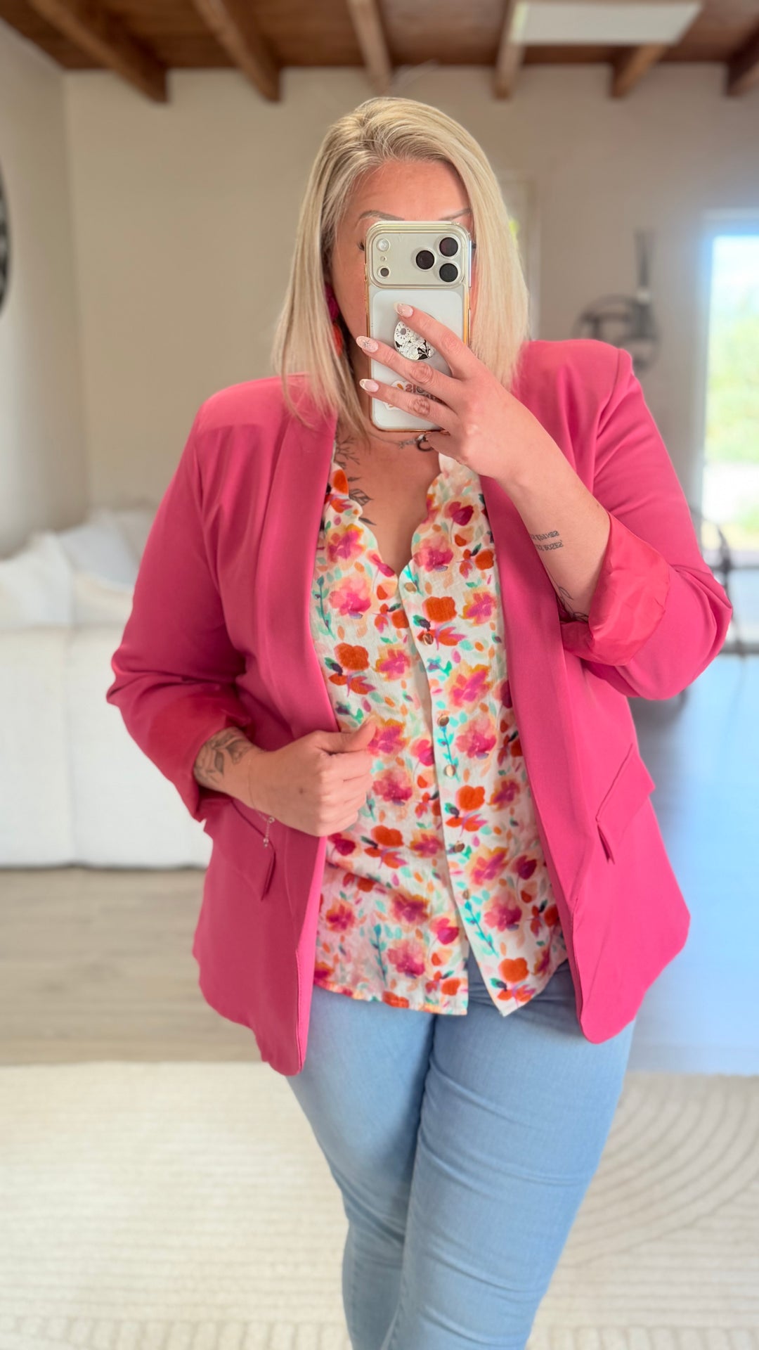 Blazer fushia CURVY 42 au 46