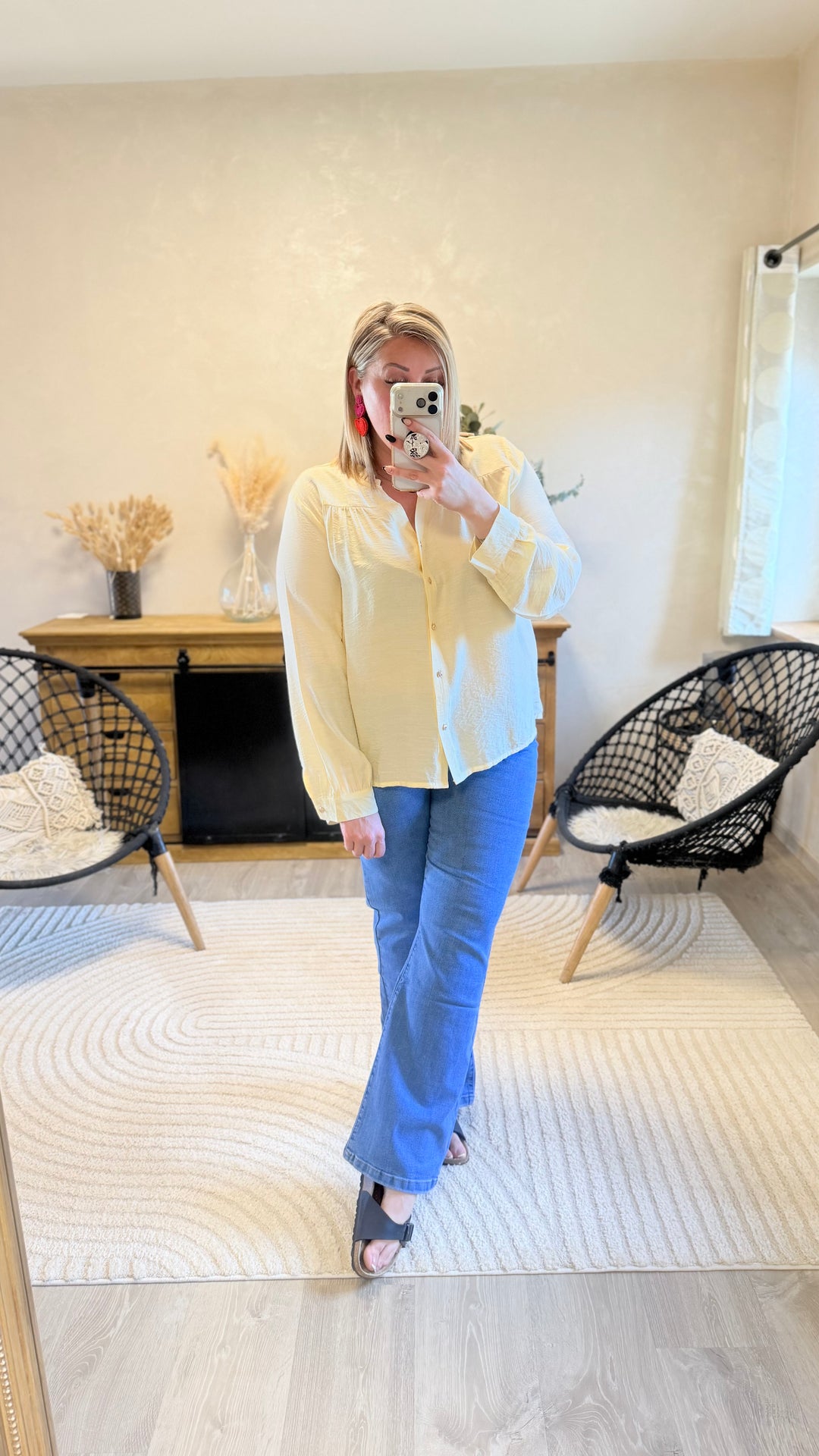 Chemise Slava jaune CURVY