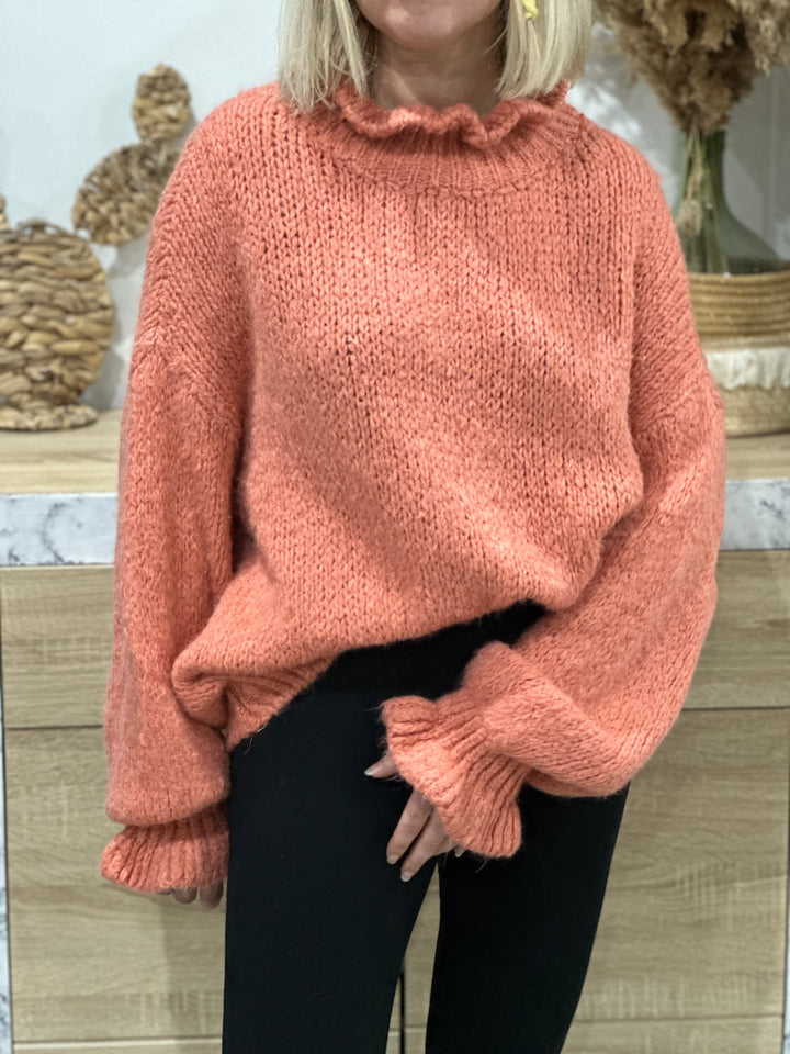 Pull Celia corail