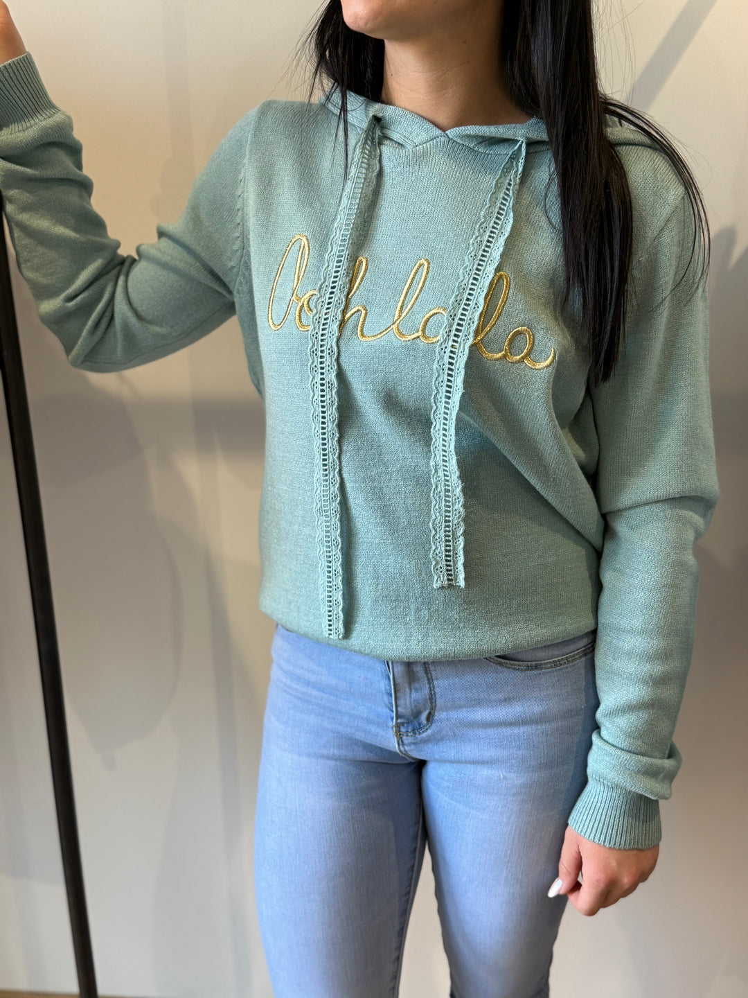 Pull ohlala vert céladon