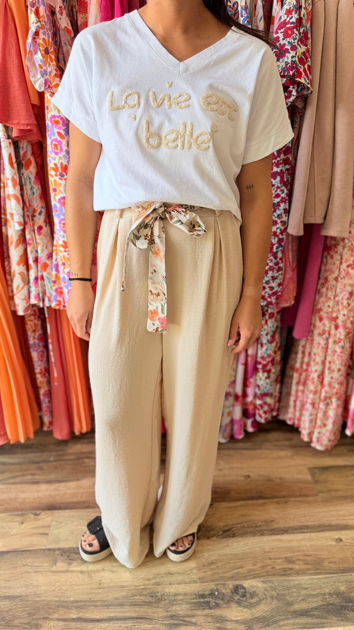 Pantalon Candice beige CURVY