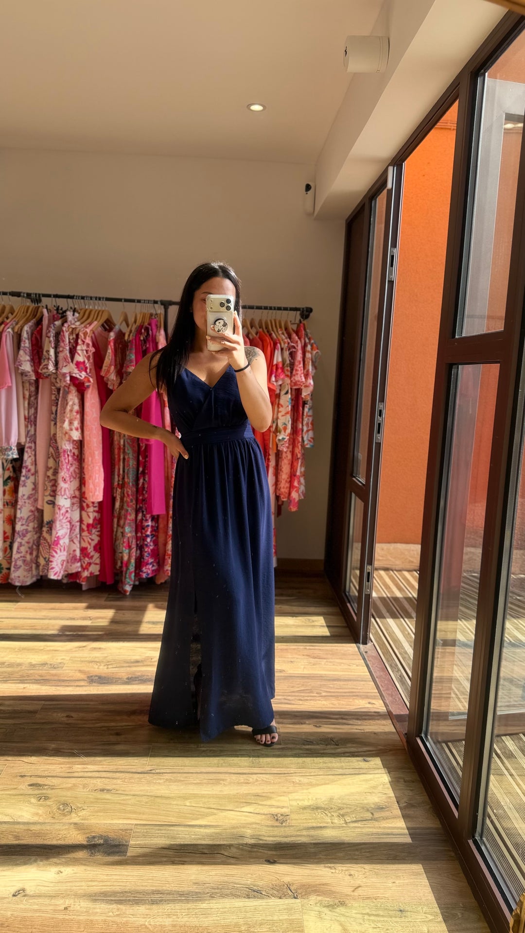 Robe longue Molly Marine CURVY