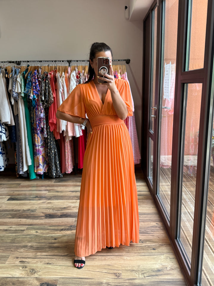 Robe longue Aglaé orange