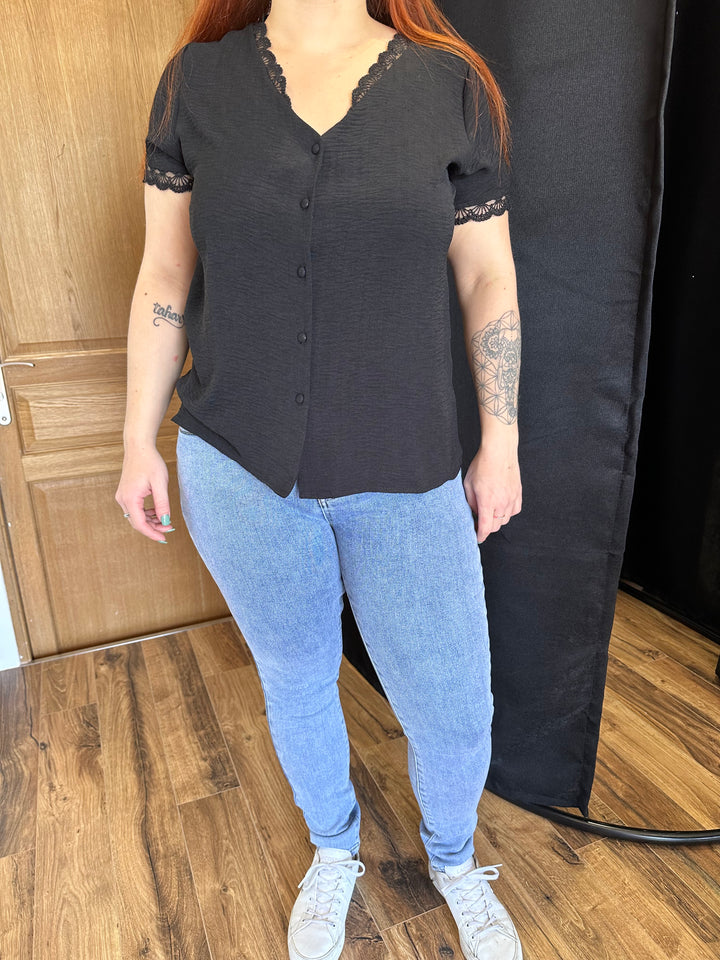 Chemise Mirta noir CURVY