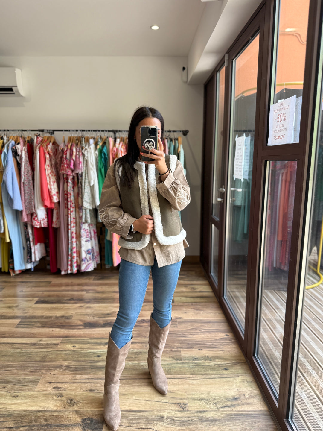 Gilet sans manches kaki